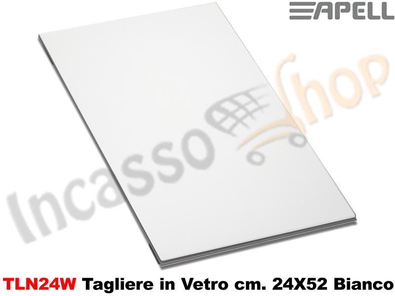 Accessorio Apell TLN24W Cover Tagliere in Vetro cm.24X51,2 Bianco