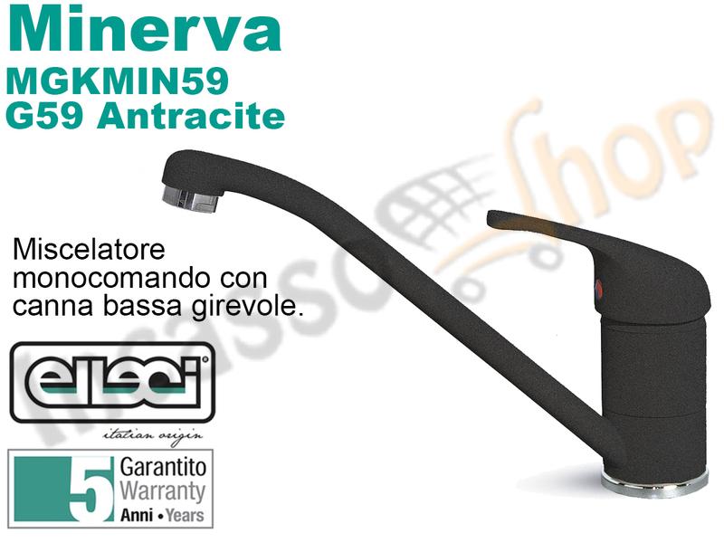 Miscelatore Minerva Canna Bassa G59 Antracite