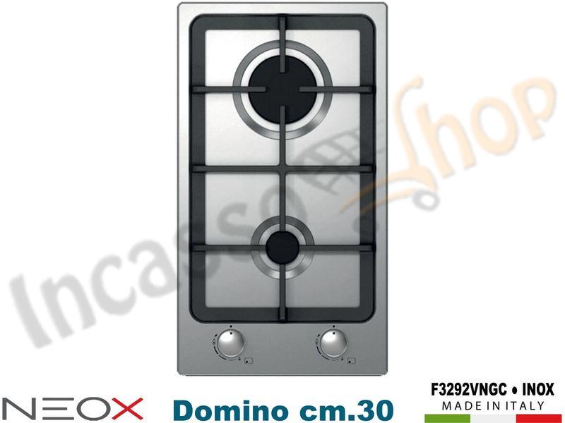 Piano Cottura 2 Fuochi Gas cm. 30 Acciaio Inox