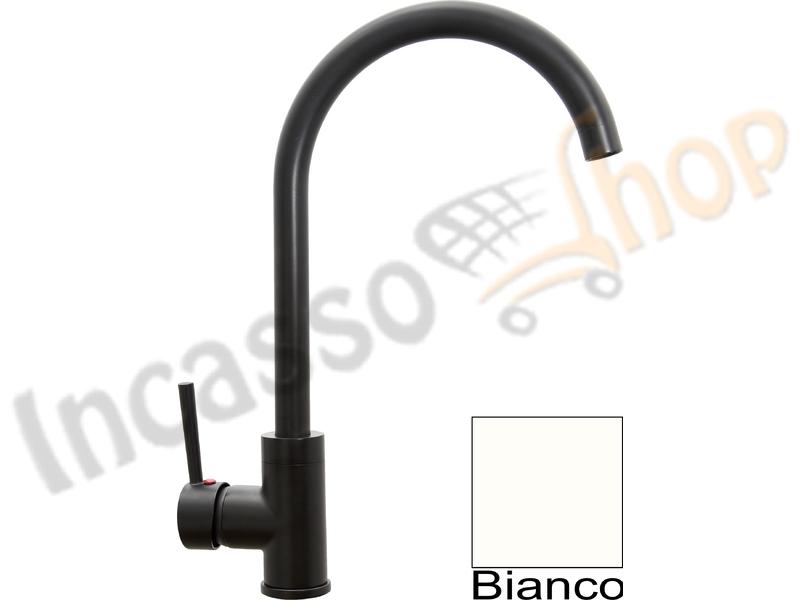 Rubinetto Miscelatore Water Stone Leonardo Canna Alta Bianco