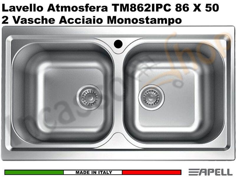 Lavello Atmosfera cm. 86x50 2 Vasche
