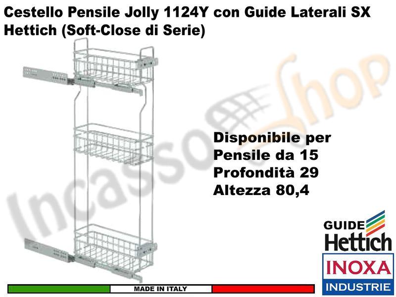 Carello Cestello Estraibile Jolly Serie GOLD Guide HETTICH Pensile 15