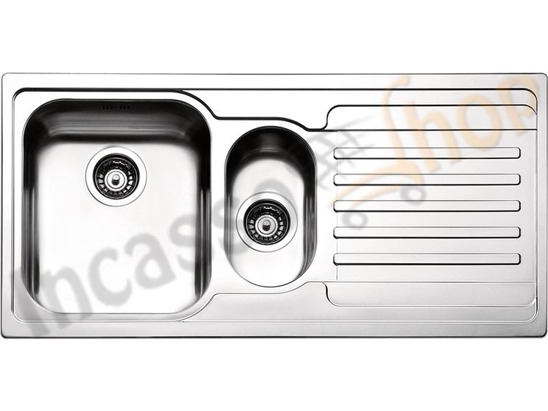 Lavello APELL-FHULLER Venezia Acciaio Antigraffio 100X50 1 Vasca e ½ SX e Go. DX