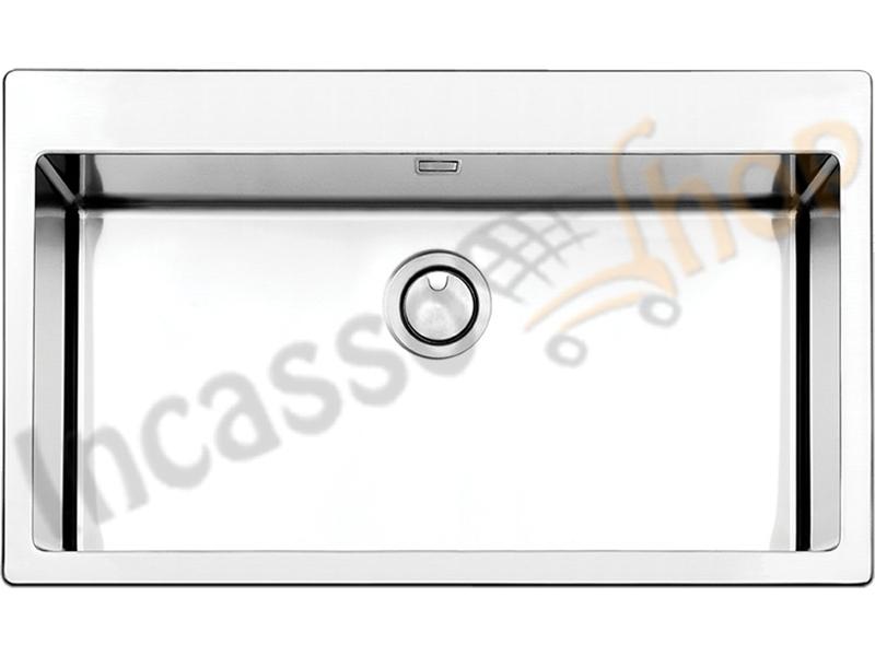 Lavello Incasso FHULLER Tekno Plus Acciaio Sp 10/10 Flat Filo Top 77X51 1 Vasca H 21,5