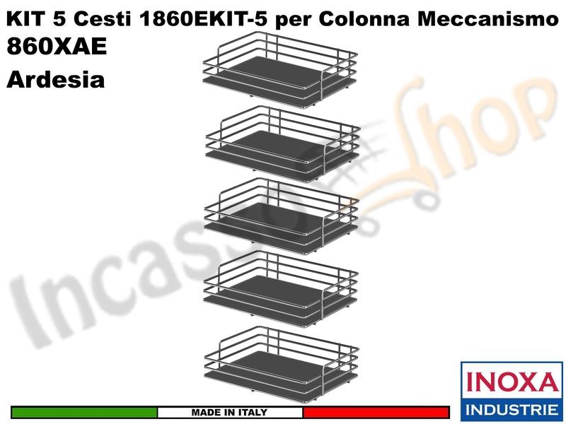 Colonna Dispensa Estraibile Reversibile ELLITE 860XBE H.120 Larg.60 Ardesia