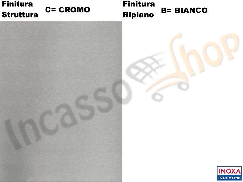 Cestello Girevole Tondo 4 Cesti Struttura Cromo Base Ripiano Bianca