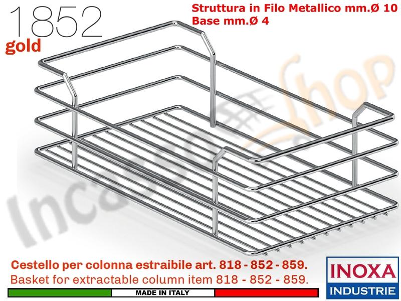 Cesto GOLD 1852G/G Colonna 818-852-859 Larghezza Da 15-20-30-40-45-50-60 Cromo