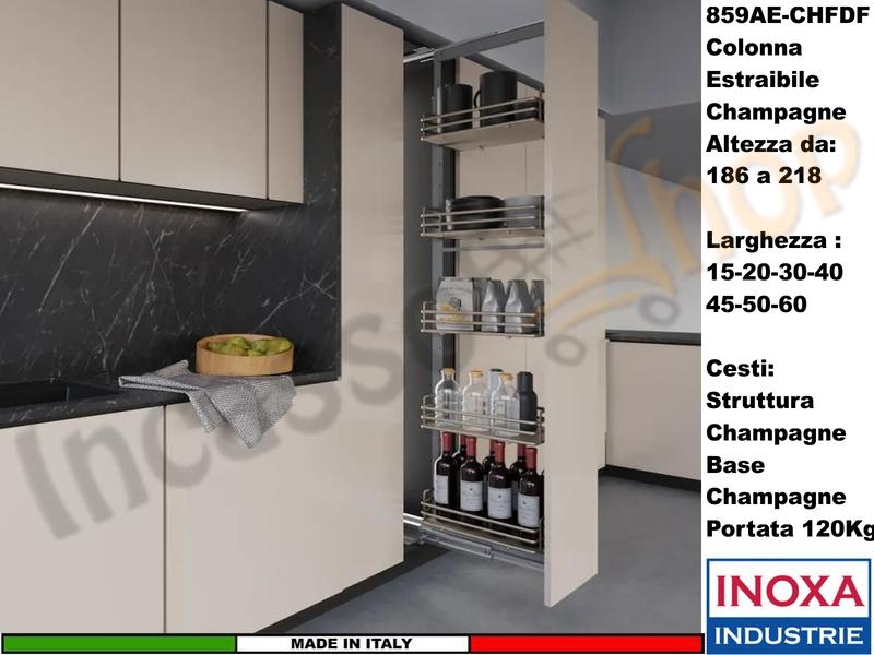 Colonna Dispensa Estraibile da 15 ELLITE 859AE Champagne e 5 Cesti Champagne