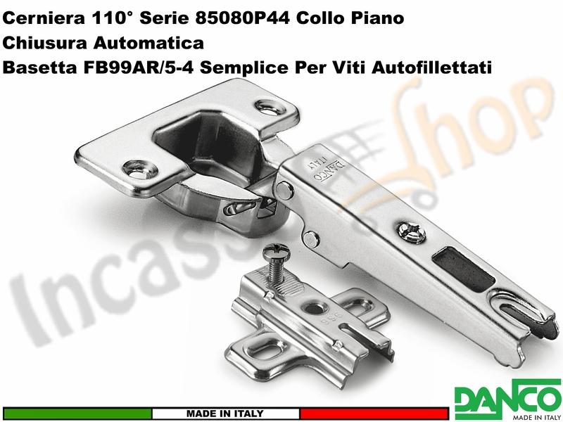 SET Cerniera Clip HETTICH Ammortizzata 110° Sensys 8645i 9071205 e Basetta 9071670