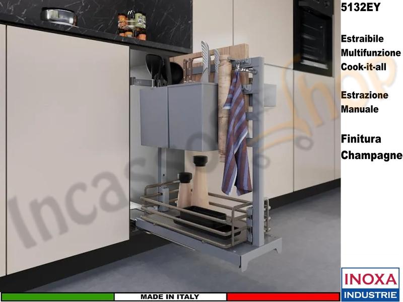 Cestello 2 Piani Multifunzioni "Cook-It-All" INOXA 5132EY/30-PCH-M-S Base 30 CH