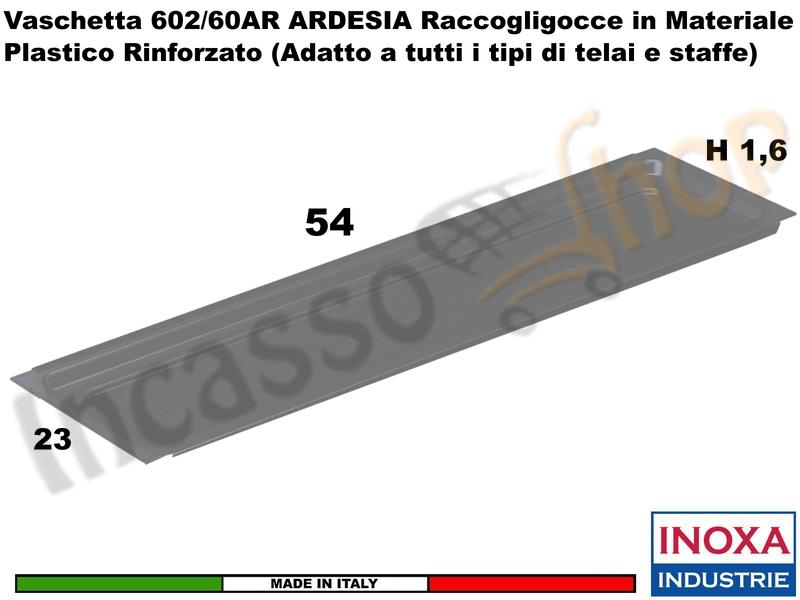Vaschetta Raccogligocce ARDESIA INOXA 602/60AR Per Scolapiatti da cm. 60 701/702