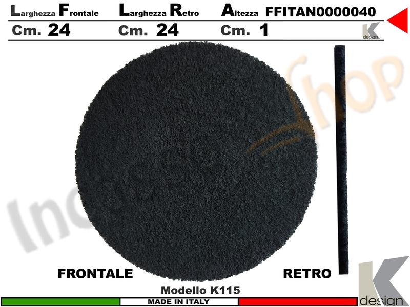Filtro Materassino Carbone Attivo Ø 24 Altezza cm.1 Per il Modello K115