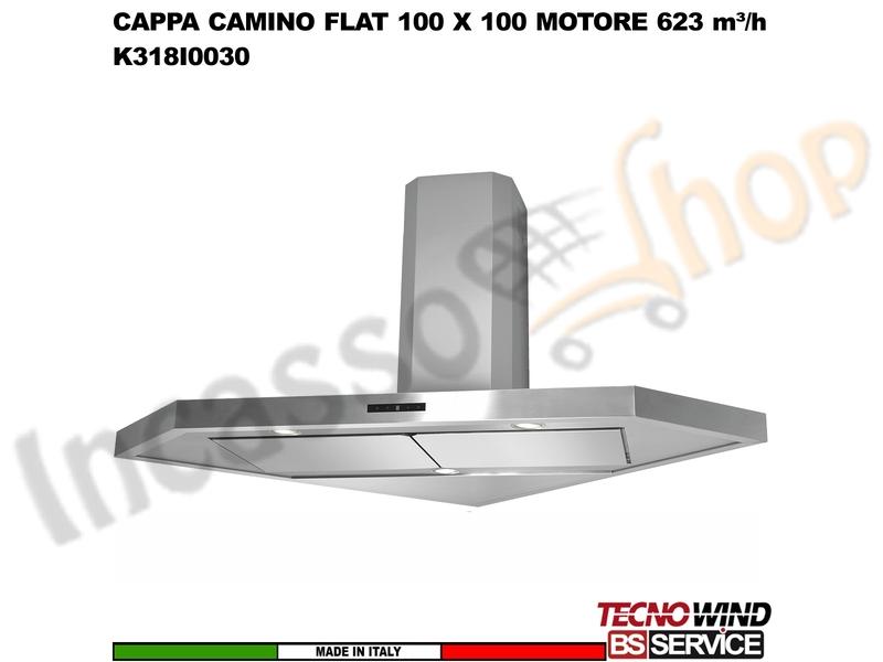 Cappa Parete Angolare ANGOLO FLAT K318I0030 100 X 100 Inox Motore 623 m³/h
