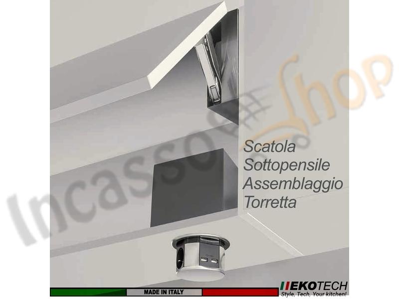 Scatola Sottopensile Assemblaggio Torretta Compatta 08630010 H 12 Alluminio