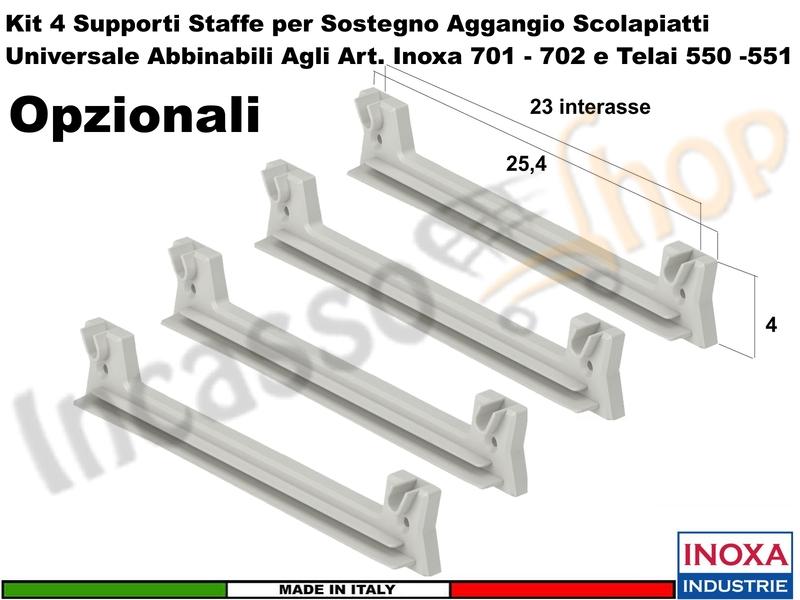 Scolapiatti incasso Mobile Pensile 40 Scolapiatti Acciaio Interno 35,5  4 Staffe