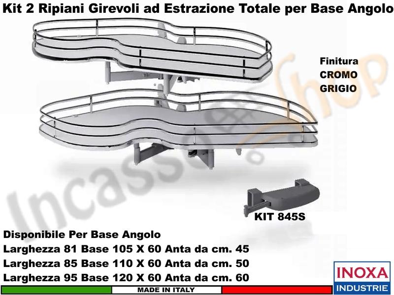 Meccanismo Angolo Estraibile Totale Ammortizzato 846BE 110X60 Anta 50 SX Cr-Grig