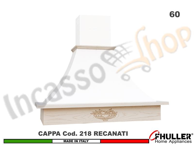 Cappa Parete Rustica RECANATI 60 Legno Frassino o Tiglio Verniciata + MOTORE 420m³/h