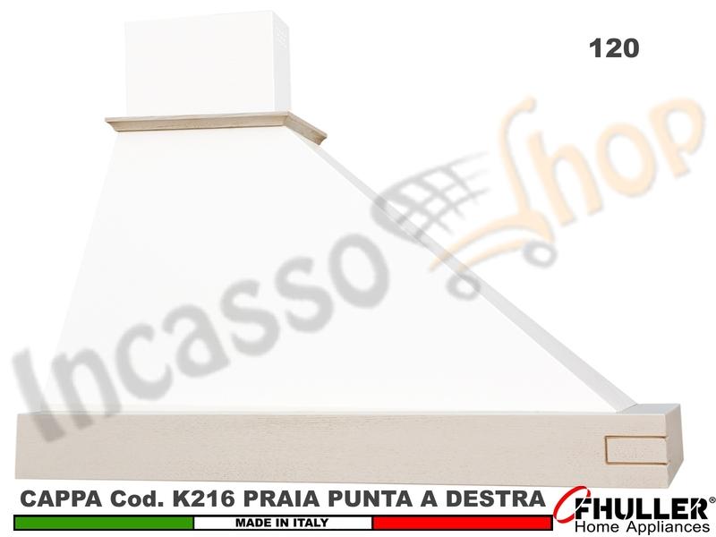 Cappa FHULLER TRAPEZIO PRAIA 120 Frassino/Tiglio Grezza + MOTORE Punta DX