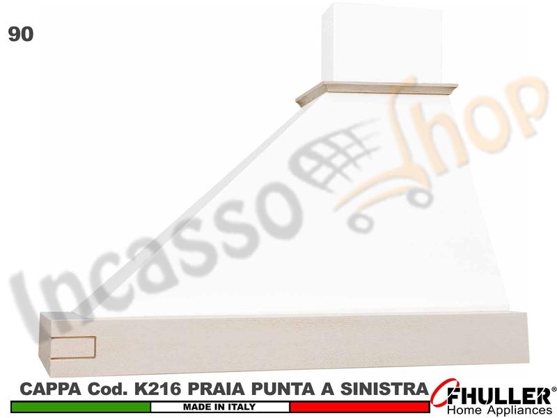 Cappa FHULLER TRAPEZIO PRAIA 90 Cornice LEGNO Vernice Campione Punta SX