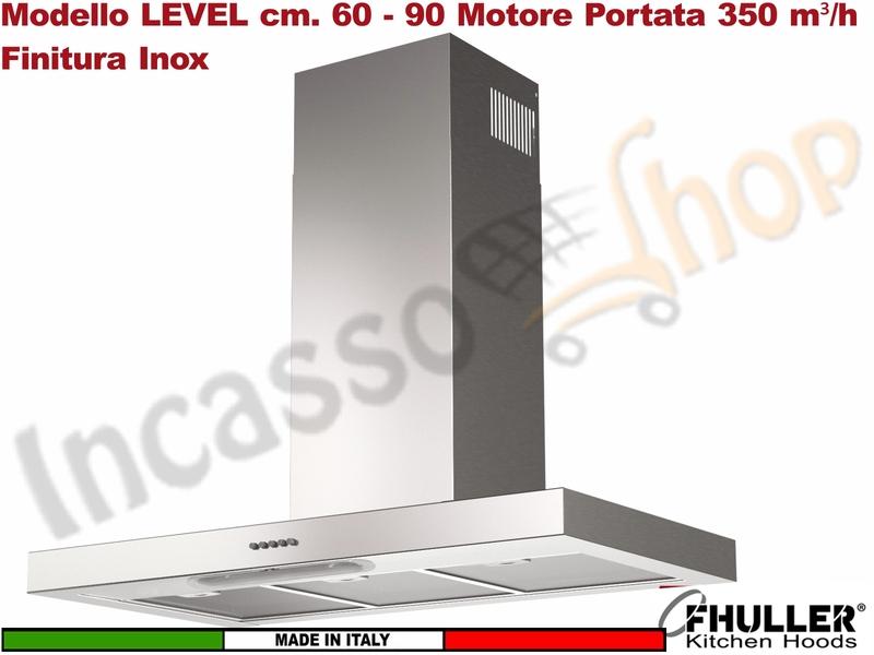 Cappa Parete a T 90 Tecnowind-Fhuller LEVEL BASIC INOX K326I0041 Motore 350 m³/h Class.D