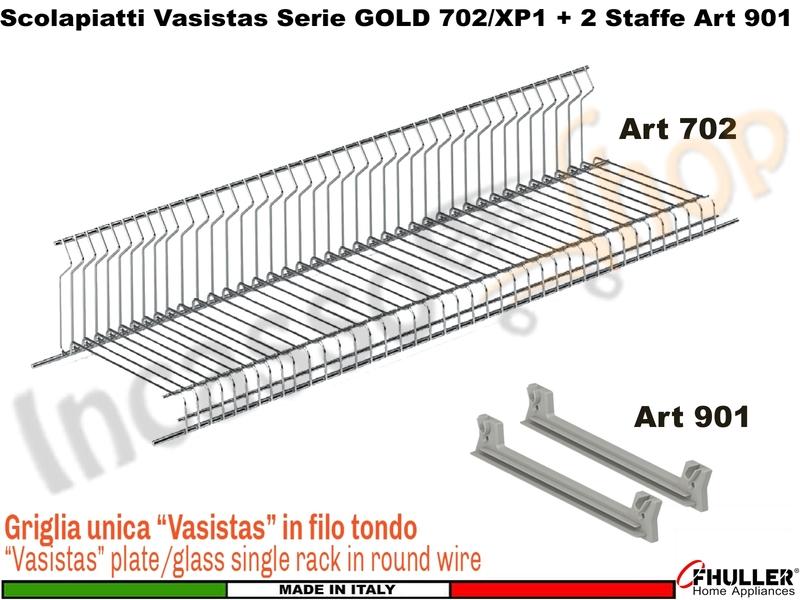 Kit Scolapiatti Vasistas Pensile 70 702/70 Griglia Unica + 2 Staffe 901