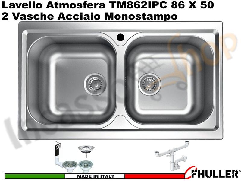 Lavello Atmosfera cm. 86x50 2 Vasche