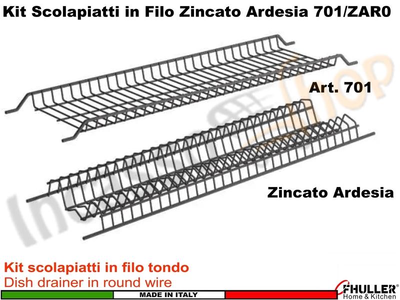 Scolapiatti INOXA-FHULLER Ardesia Incasso Pensile 70 Interno 65,5 + Scatola