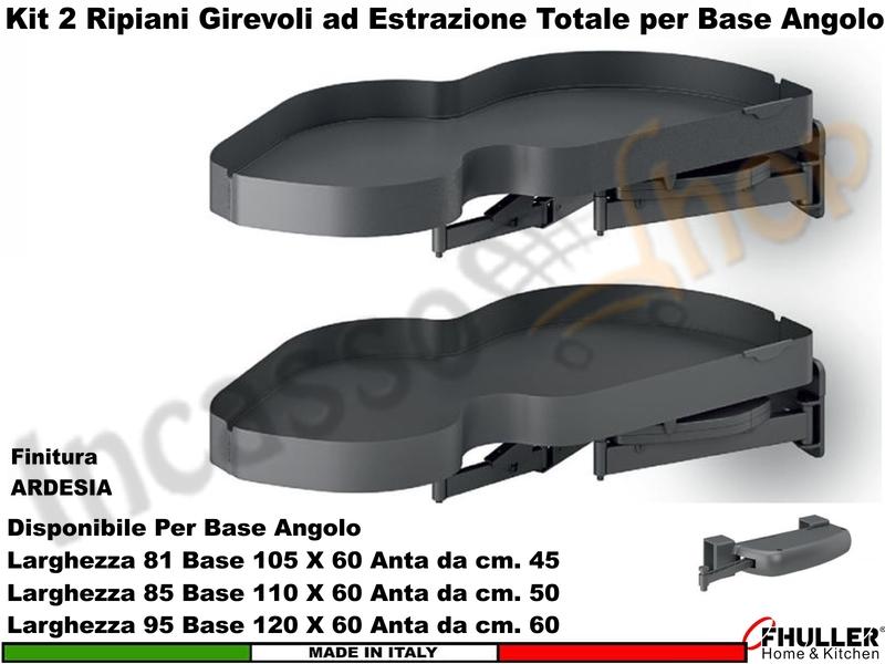 Meccanismo Angolo FHULLER COMBI'S Ammortizzato 846BY 105X60 Anta 45 DX Ardesia