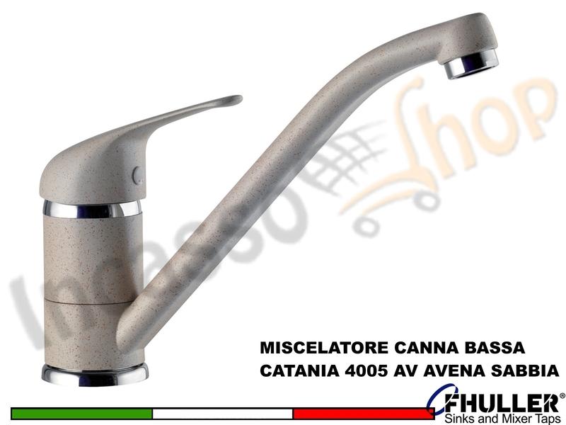 FHULLER Rubinetto Miscelatore Cucina CATANIA EUROPA 4005AV Canna Bassa Avena