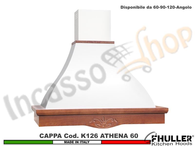 Cappa FHULLER Parete Rustica Athena 60 Legno Frassino/Tiglio Grezzo Motore 420