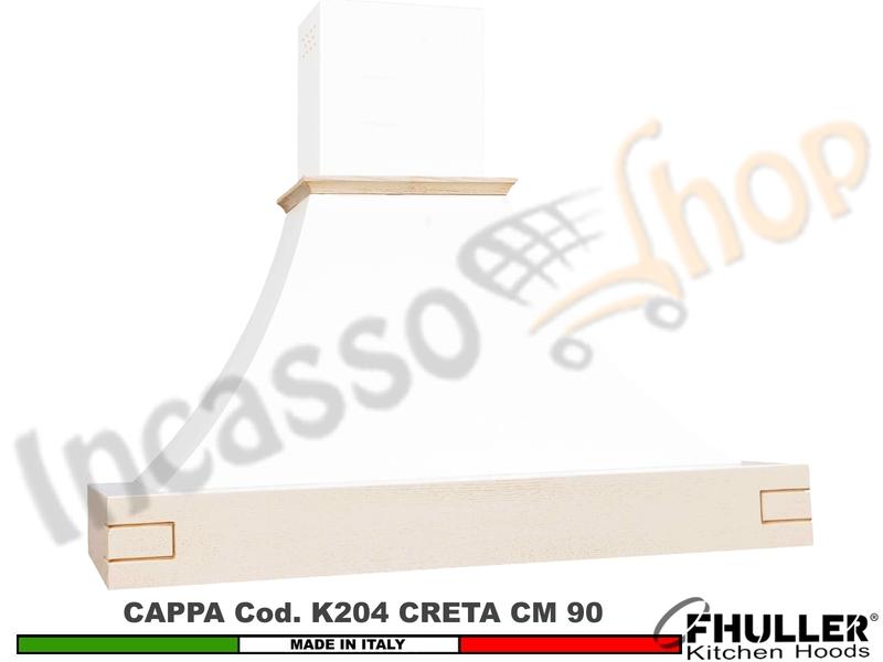 Cappa FHULLER Parete Rustica Creta 60 Legno Frassino/Tiglio Grezzo Motore 420