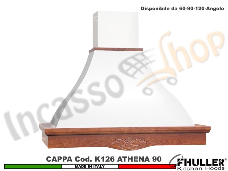 Cappa FHULLER Parete Rustica Athena 90 Legno Frassino/Tiglio Grezzo + MOTORE