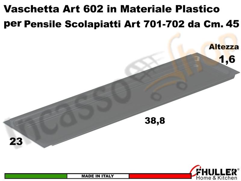 Vaschetta Raccogligocce ARDESIA INOXA 602/45AR Per Scolapiatti da 45