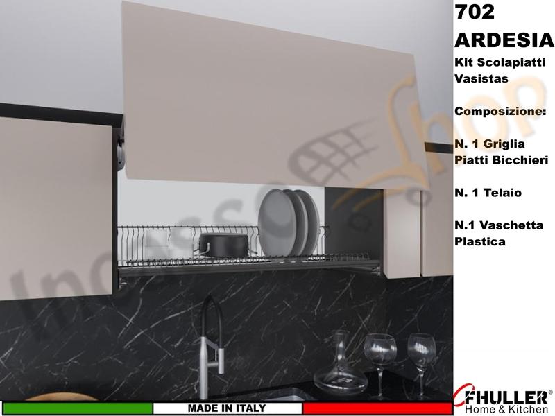 Scolapiatti Griglia Unica VASISTAS ARDESIA 702 Pensile 40 Interno 35,6 + Vaschetta + Telaio