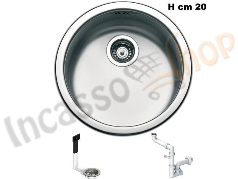 FHULLER Lavello Incasso Pozzetto Tondo CIRCUM CIVIIBC Acciaio Ø 43,5 H.20