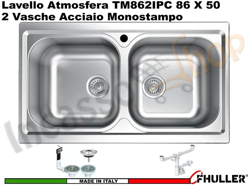 Lavello Atmosfera cm. 86x50 2 Vasche
