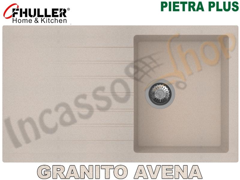 Lavello Incasso Apell-Fhuller PTPL861GO 86X50 1 Vasca + Gocciolat. Granito Avena