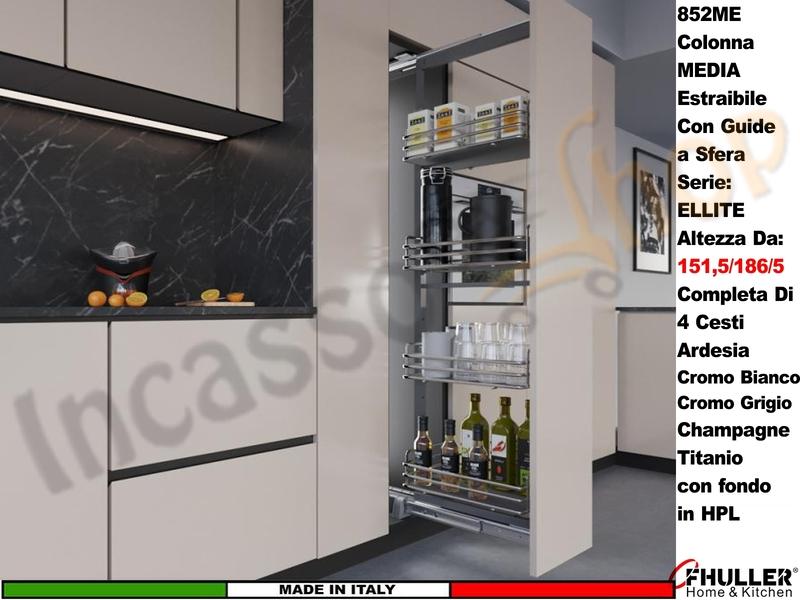 Colonna Estraibile Media FHULLER ELLITE 852ME/20 da 151 Max 186 Larg.20 Vari Colori