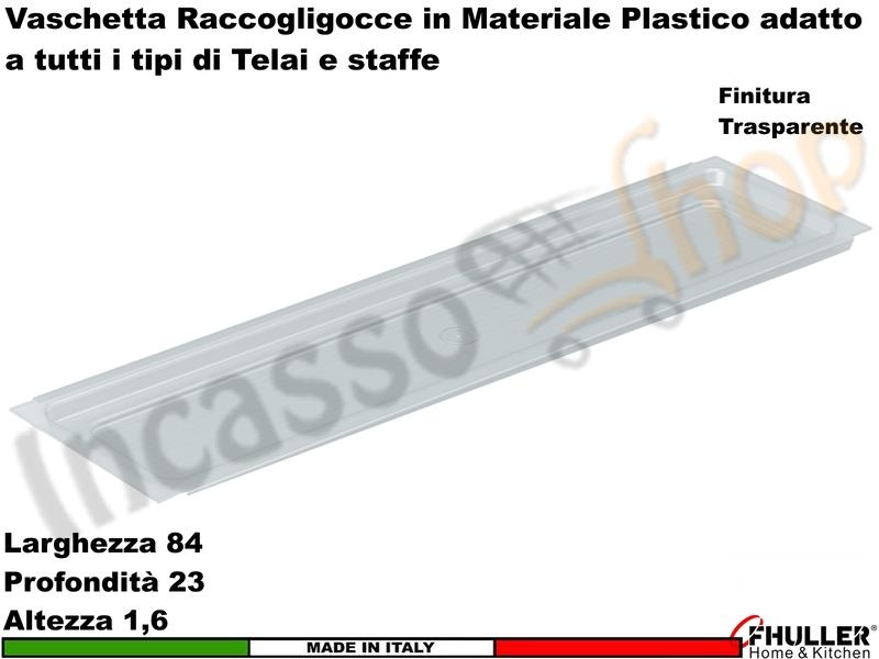 Vaschetta Raccogligocce Trasparente INOXA 902/90TR Per Scolapiatti da 90 701/702