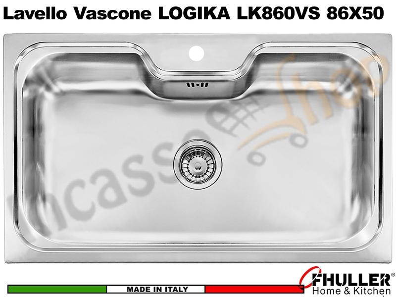 Lavello Vascone FHULLER LOGIKA LK860VS Acciaio Spazzolato 86X50 1 Vascone H.22
