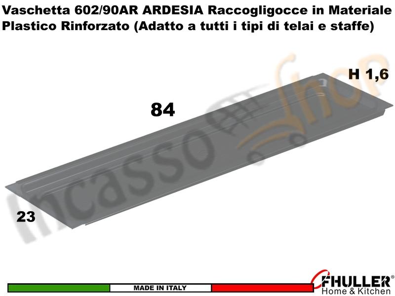Vaschetta Raccogligocce ARDESIA INOXA 902/90AR Per Scolapiatti da cm. 90 701/702