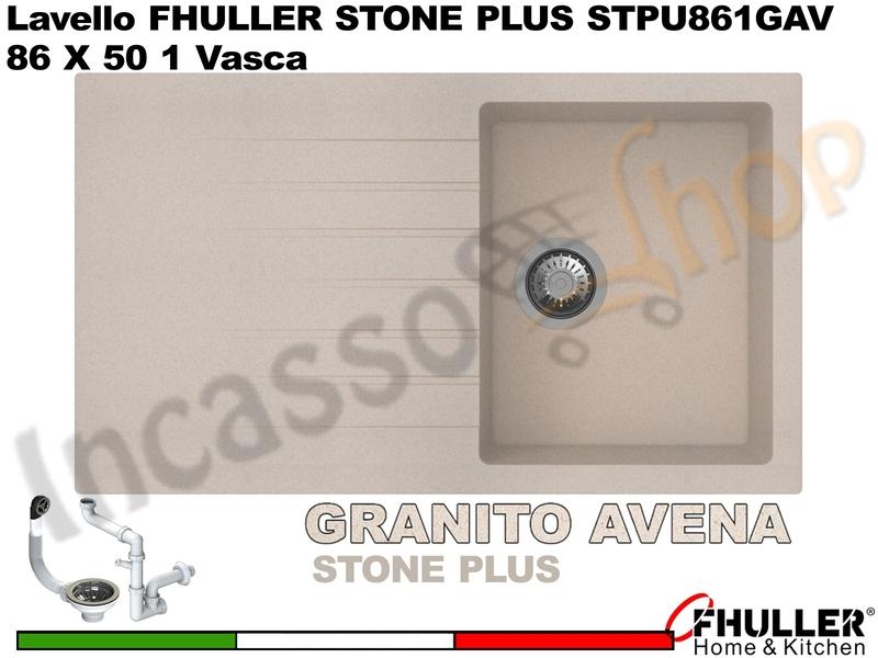 FHULLER Lavello incasso Cucina GRANITO STONE PLUS 86X50 1 Vasca + Gocciol. AVENA