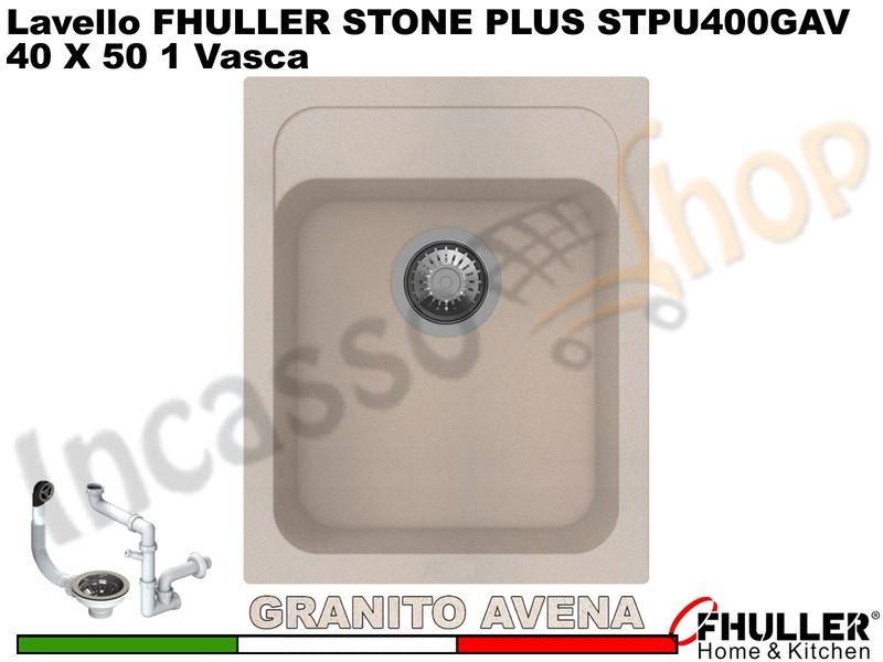 FHULLER Lavello incasso Cucina GRANITO STONE PLUS 40X50 1 Vasca Granito AVENA