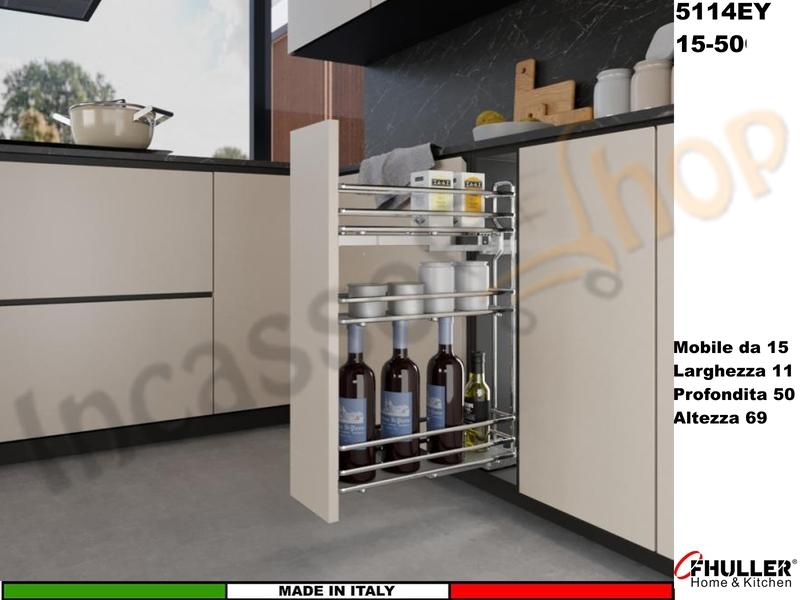 Cestello FHULLER Base Jolly ELLITE Estraibile 3 Ripiani da 15 Pro.50 Vedi Colore
