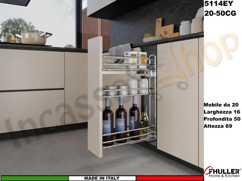 Cestello FHULLER Base Jolly ELLITE Estraibile 3 Ripiani da 20 Pro.50 Vedi Colore