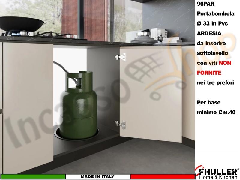 Portabombola Ø 33 in Pvc FHULLER 96PAR Colore Ardesia per base minimo Cm.40