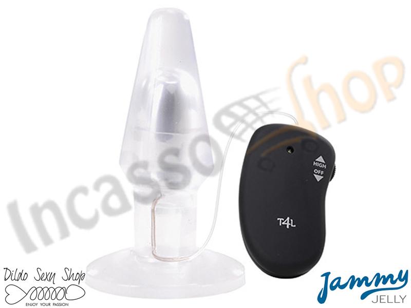 Plug Vibrante Jammy Jelly Anal Point cm.15XØ5 Trasparente