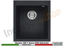 Lavello Quadra 100 41X50 1 Vasca Granitek Classic® G59 Antracite