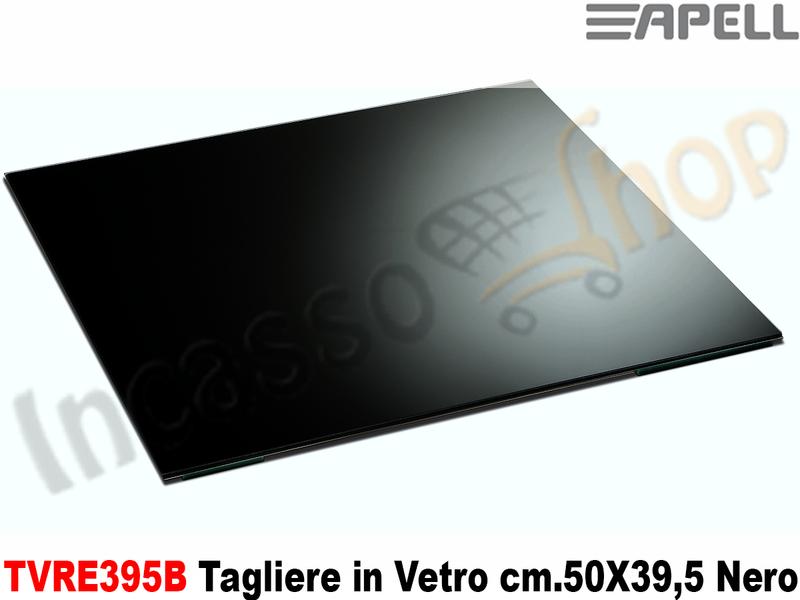 Kit 2 Accessori Apell TVRE395B Cover Tagliere in Vetro cm.50X39,5 Nero