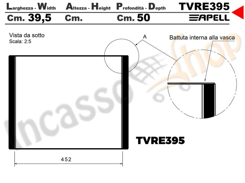 Kit 2 Accessori Apell TVRE395W Cover Tagliere in Vetro cm.50X39,5 Bianco